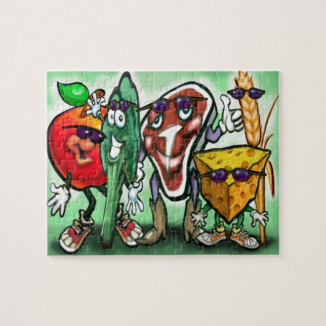 Quebra-cabeça Grupos de comidas (Horizontal)