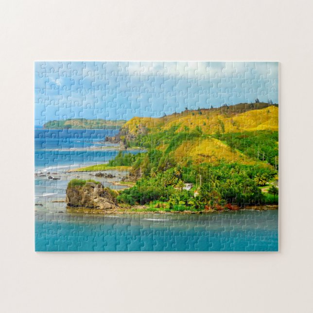 Quebra-cabeça Guam da praia costeira. (Horizontal)