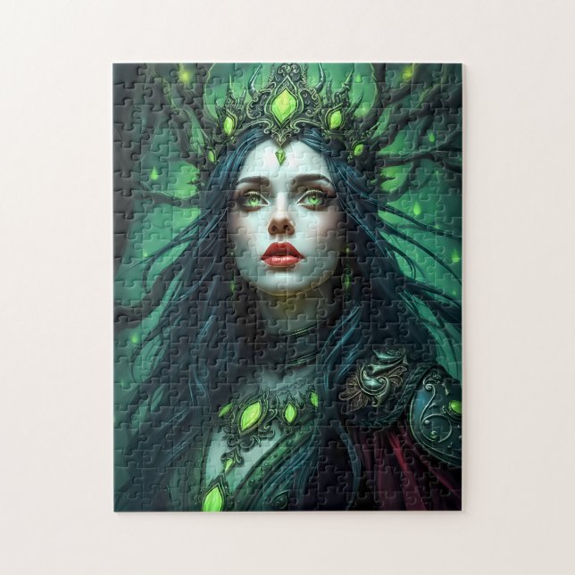 Quebra-cabeça Guardiã Rainha da Floresta - Fantasia Etérea da Na (Vertical)