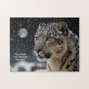 Quebra-cabeça Guardião Celestial - Leopardo da Neve