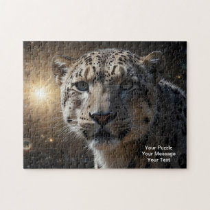 Quebra-cabeça Guardião Celestial - Leopardo da Neve