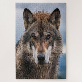 Quebra-cabeça Guardião Silencioso – Um Retrato Poderoso do Lobo