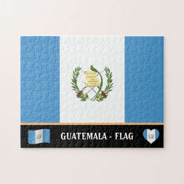 Quebra-cabeça Guatemala Flag & Guatemala country / Guatemala (Horizontal)