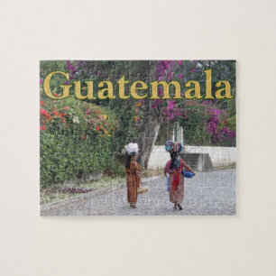 Quebra-cabeça Guatemala Mulheres, Mulher, Flores, Vestido Tradic