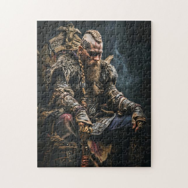 Quebra-cabeça Guerreiro Viking com Traje Autêntico (Vertical)