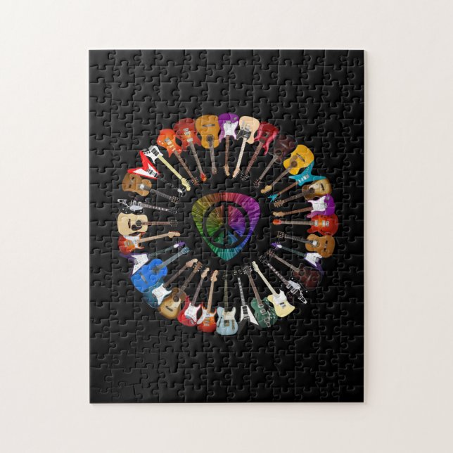 Quebra-cabeça Guitar Lover | Variedade de violão (Vertical)