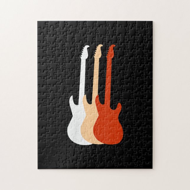 Quebra-cabeça Guitarra Elétrica - Música do Leitor de Violão (Vertical)