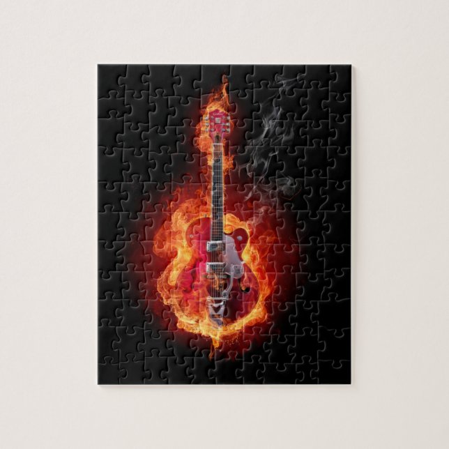 Quebra-cabeça Guitarra Flame (Vertical)