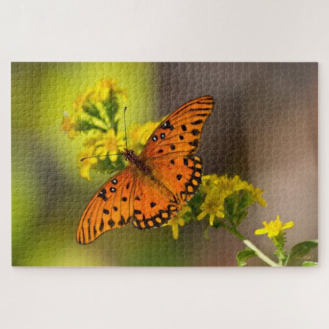 Quebra-cabeça Gulf Fritillary também conhecida como Borboleta da (Horizontal)