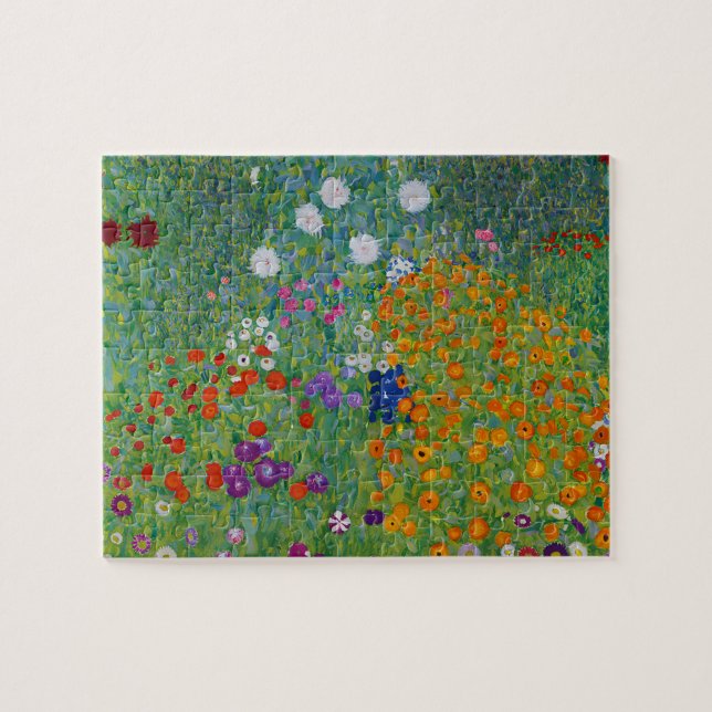 Quebra-cabeça Gustav Klimt Bauerngarten Fllower Garden Fine Art (Horizontal)