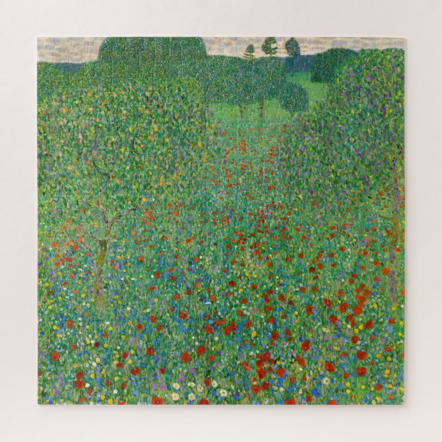 Quebra-cabeça Gustav Klimt - Campo Poppy (Vertical)