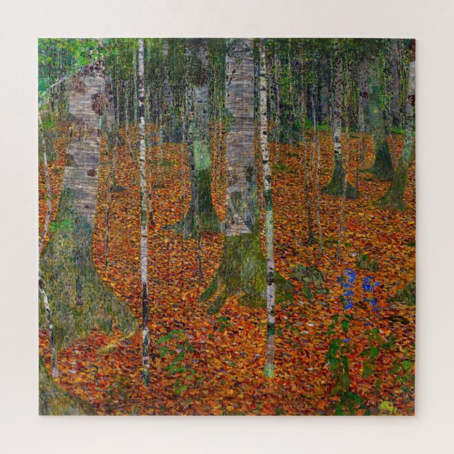 Quebra-cabeça Gustav Klimt - Floresta de Bétulas (Vertical)