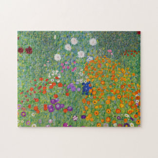 Quebra-cabeça Gustav Klimt Flower Garden Vintage Art Nouveau