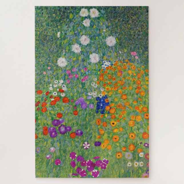 Quebra-cabeça Gustav Klimt Flower Garden Vintage Art Nouveau (Vertical)