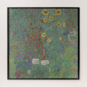 Quebra-cabeça Gustav Klimt, Jardim de Fazenda com Girassóis