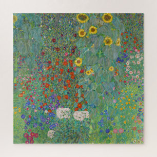 Quebra-cabeça Gustav Klimt - Jardim do País com Girassóis