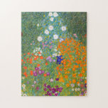 Quebra-cabeça Gustav Klimt: Jardim Flor<br><div class="desc">Um belo quebra-cabeça clássico com um jardim florístico colorido,  pintado pelo pintor simbolista austríaco Gustav Klimt.</div>