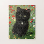 Quebra-cabeça Gustav Klimt Kitten<br><div class="desc">Quebra-cabeça com um gatinho Gustav Klimt! Este gatinho preto veste um colar prateado e se senta num campo de flores vermelhas,  azuis,  brancas e amarelas. Um presente maravilhoso para amantes de gatos e entusiastas de arte austríacos!</div>