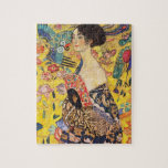 Quebra-cabeça Gustav Klimt Lady com ventilador<br><div class="desc">Gustav Klimt Lady Com Fan Jigsaw Quebra-cabeça.</div>