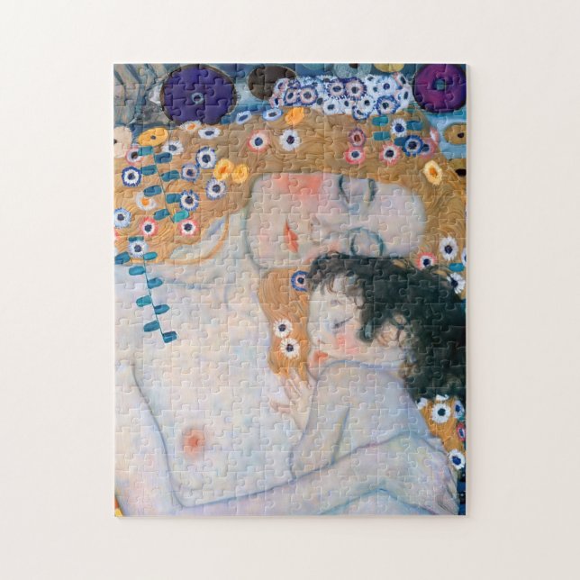 Quebra-cabeça Gustav Klimt - Mãe e Filho (Vertical)