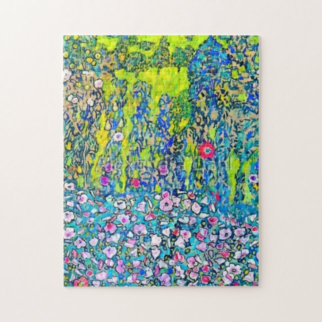 Quebra-cabeça Gustav Klimt - Paisagem Horticultural com Hillto (Vertical)