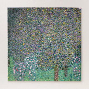 Quebra-cabeça Gustav Klimt - Rosebushes debaixo das Árvores