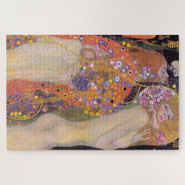 Quebra-cabeça Gustav Klimt - Serpentes Água II (Horizontal)