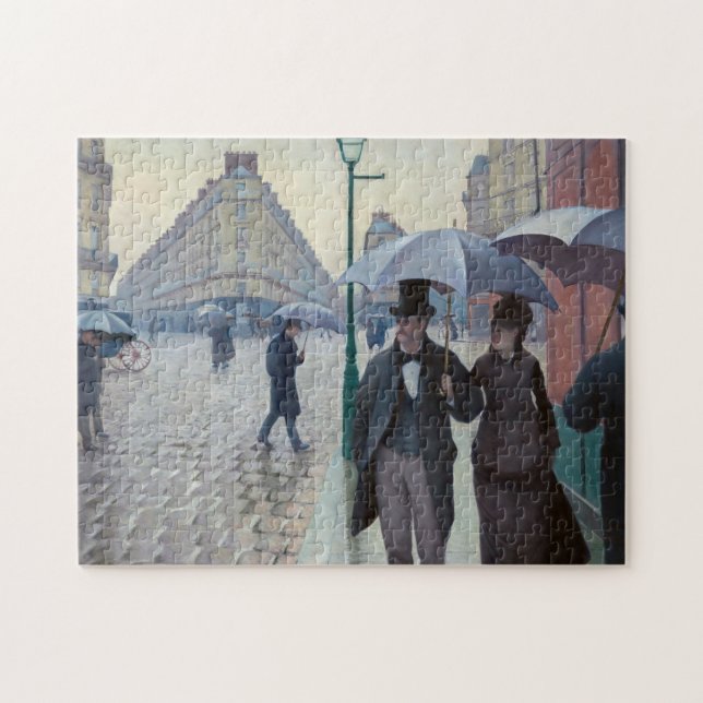 Quebra-cabeça Gustave Caillebotte - Rua de Paris; Dia Chuvoso (Horizontal)