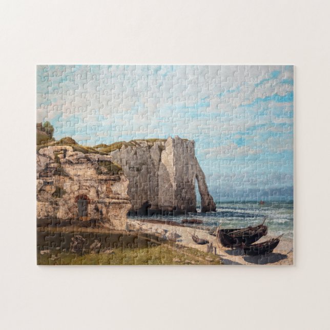 Quebra-cabeça Gustave Courbet - Falésias em Etretat após Tempest (Horizontal)