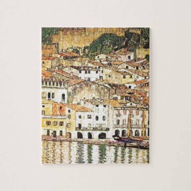 Quebra-cabeça Gustavo Klimt - Malcesine no lago Garda (Vertical)
