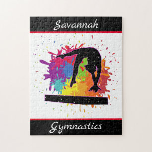 Quebra-cabeça Gymnastics Balance Beam Paint Splatter