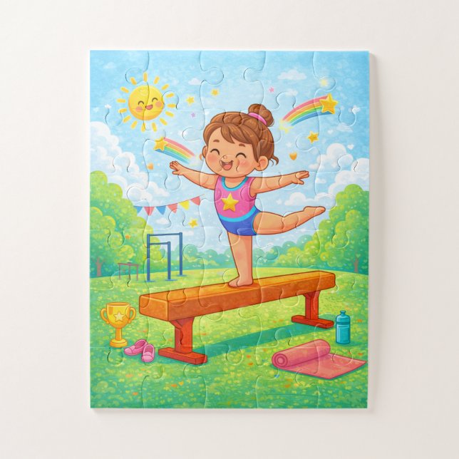 Quebra-cabeça Gymnastics Puzzle | Young Gymnast Balance Beam (Vertical)