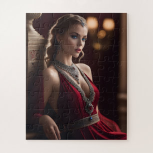 Quebra-cabeça Há algo sobre uma linda mulher vestindo