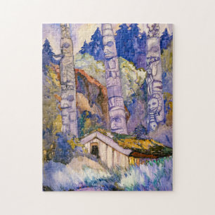 Quebra-cabeça Haida Totems, Cha-atl, Ilha Queen Charlotte