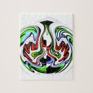 Quebra-cabeça Hakuna Matata com Redemoinho Abstrato e Gradientes