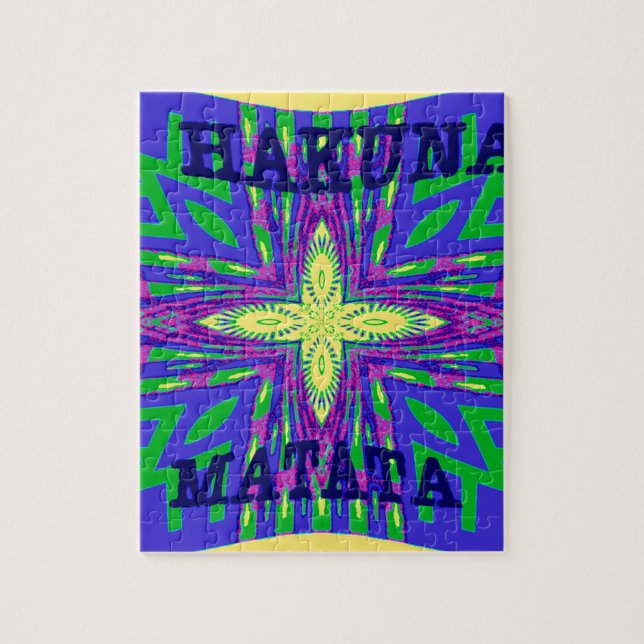 Quebra-cabeça Hakuna matata Mombasa Kanga (Vertical)