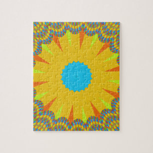 Quebra-cabeça Hakuna Matata - pintura de óleo amarelo ouro