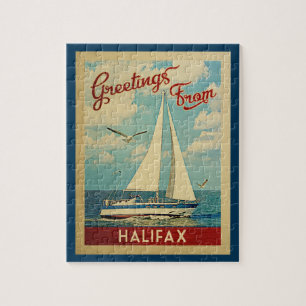 Quebra-cabeça Halifax Sailboat Viagens vintage Canadá