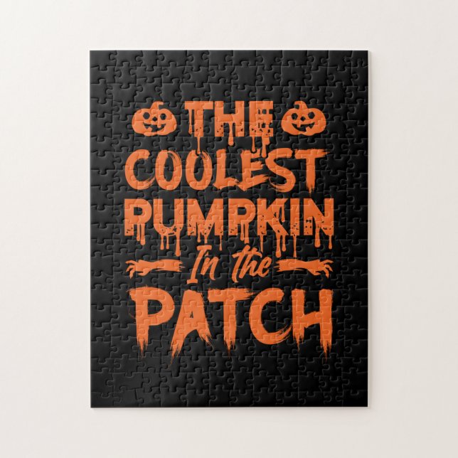 Quebra-cabeça Halloween A Pumpkin Mais Fria No Patch Xmas (Vertical)