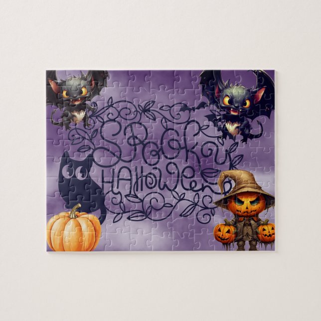 Quebra-cabeça Halloween Assustador (Horizontal)