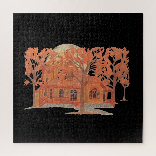 Quebra-cabeça Halloween Creepy Haunted House (Vertical)