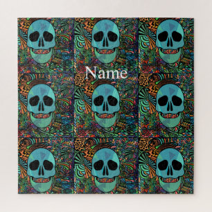 Quebra-cabeça Halloween Hippie Skull Thunder_Cove