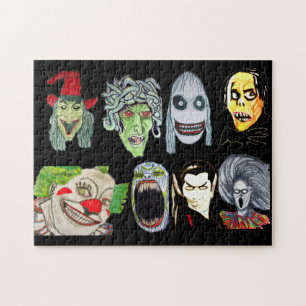 QUEBRA-CABEÇA HALLOWEEN MONSTER COLLAGE