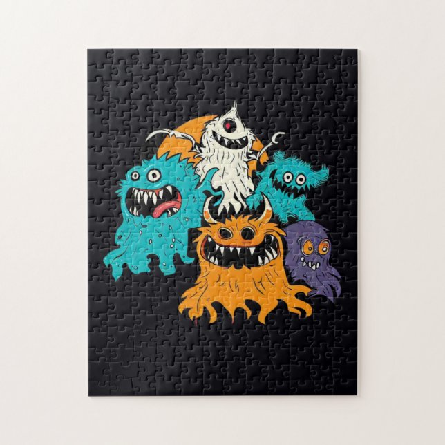 Quebra-cabeça Halloween/Monster/Outubro/Queda (Vertical)