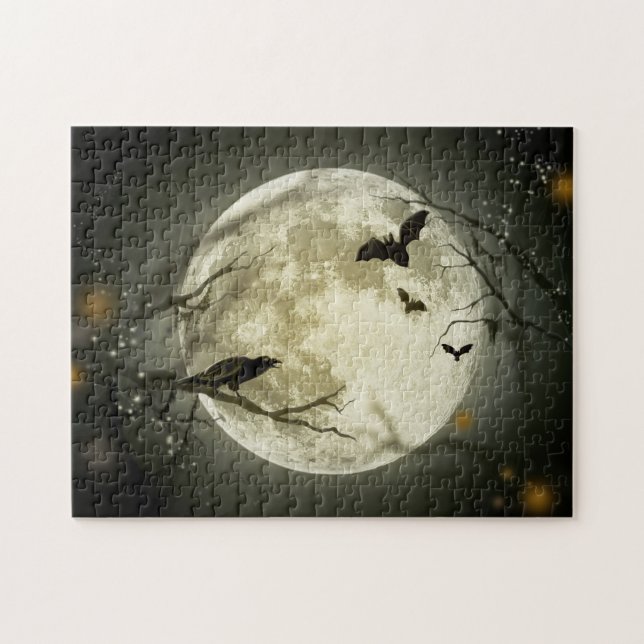 Quebra-cabeça Halloween Moon Spooky Crows (Horizontal)