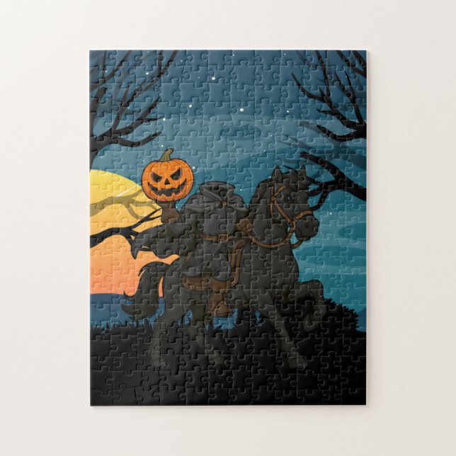 Quebra-cabeça Halloween/Outono de Cavaleiro Sem Cabeça (Vertical)