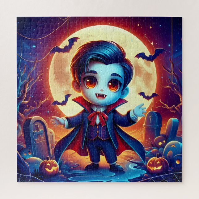 Quebra-cabeça Halloween - petit vampire mignon (Vertical)