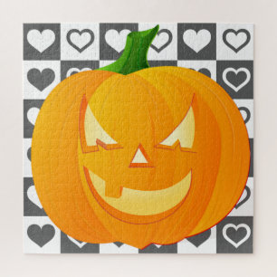 Quebra-cabeça Halloween - Pumpkin - Corações