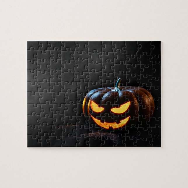 Quebra-cabeça Halloween Pumpkin Jack-O-Lantern Spooky (Horizontal)