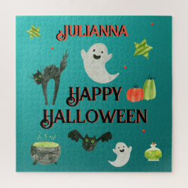 Quebra-cabeça Halloween Teal e Green